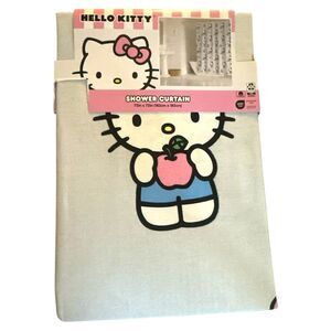 Hello Kitty Shower Curtain‎ Cute Apple Design 72 x 72 in Bathroom Decor